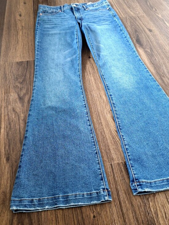 💙 Sofia Vergara Melissa Flare High Rise Denim Jeans Size 10 Flattering Stretch - Picture 5 of 7